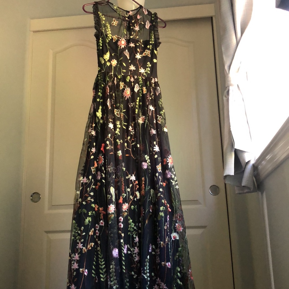Morgan & Co floral gown size 1 - Picture 2 of 15